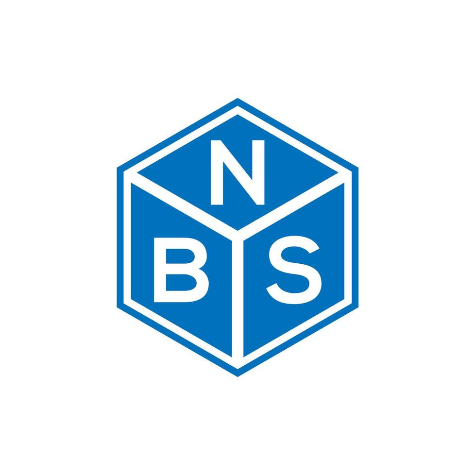 design del logo della lettera nbs su sfondo nero. nbs creative iniziali lettera logo concept. disegno della lettera nbs. vettore