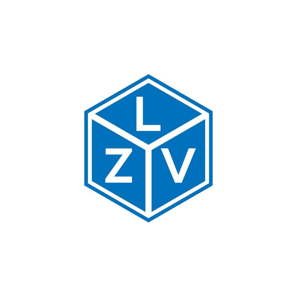 lzv lettera logo design su sfondo nero. lzv creative iniziali lettera logo concept. disegno della lettera lzv. vettore