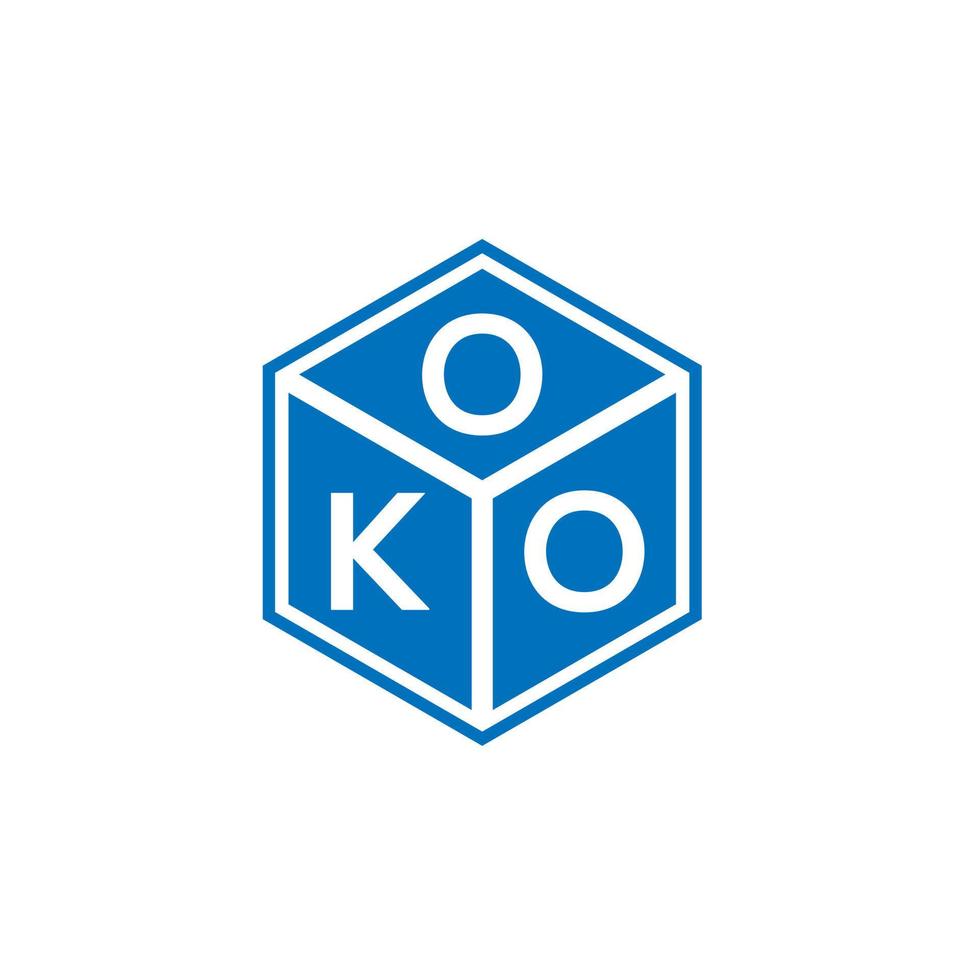 oko lettera logo design su sfondo nero. oko creative iniziali lettera logo concept. disegno della lettera oko. vettore