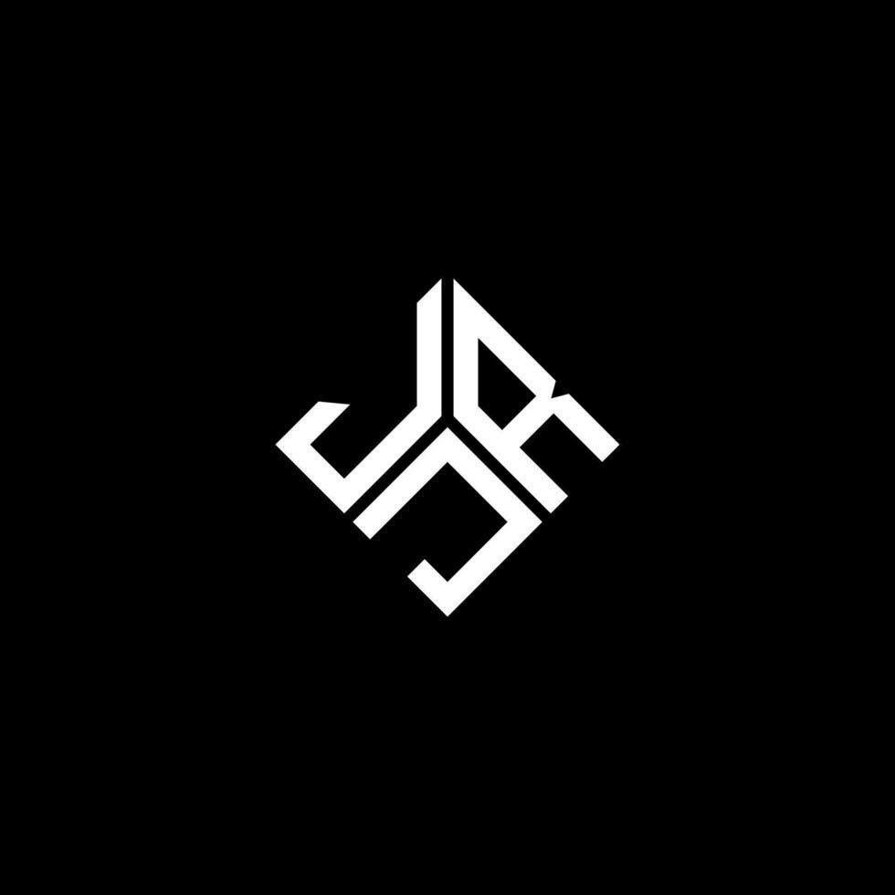 jrj lettera logo design su sfondo nero. jrj creative iniziali lettera logo concept. disegno della lettera jr. vettore