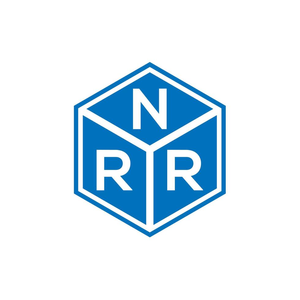 nrr lettera logo design su sfondo nero. nrr creative iniziali lettera logo concept. disegno della lettera nrr. vettore