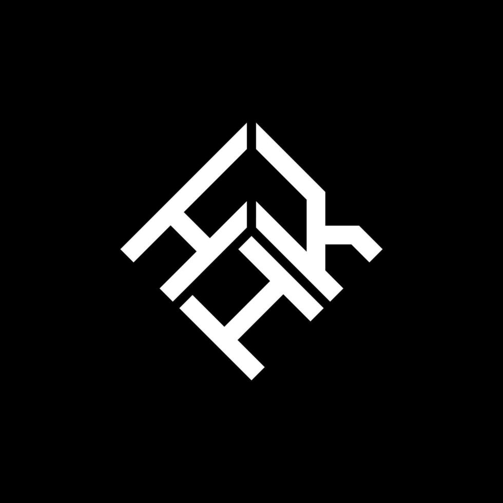 hkh lettera logo design su sfondo nero. hkh creative iniziali lettera logo concept. disegno della lettera hkh. vettore