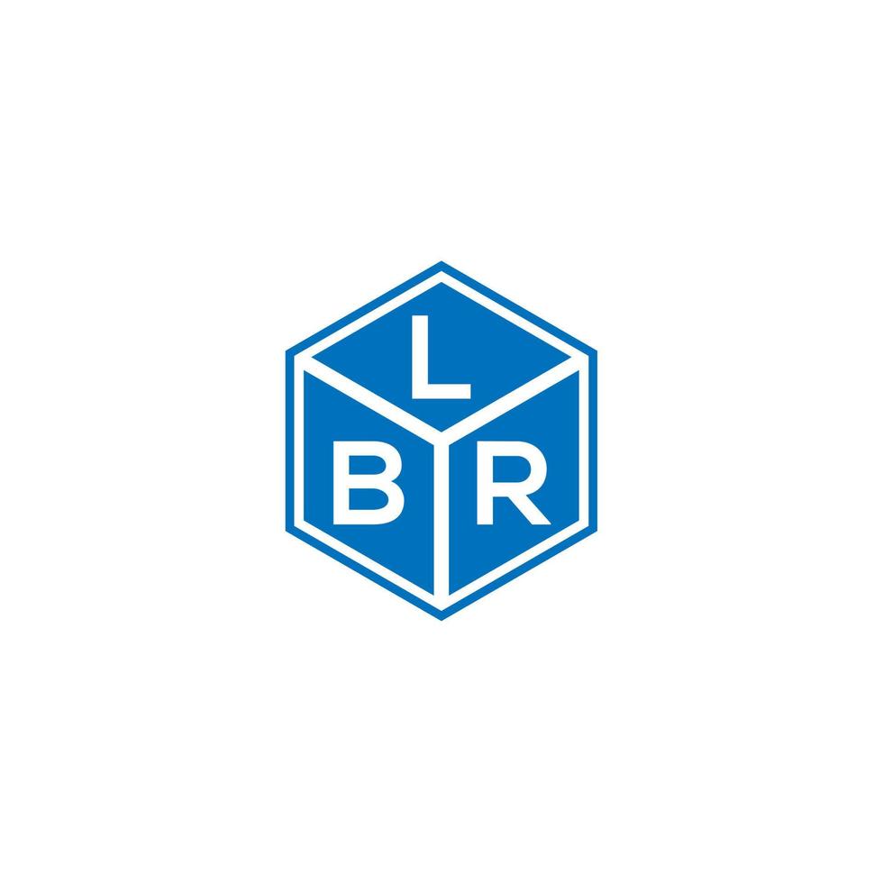 lbr creative iniziali lettera logo concept. lbr lettera design.lbr lettera logo design su sfondo nero. lbr creative iniziali lettera logo concept. disegno della lettera lbr. vettore