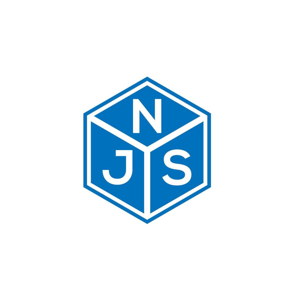 design del logo della lettera njs su sfondo nero. njs creative iniziali lettera logo concept. design della lettera njs. vettore