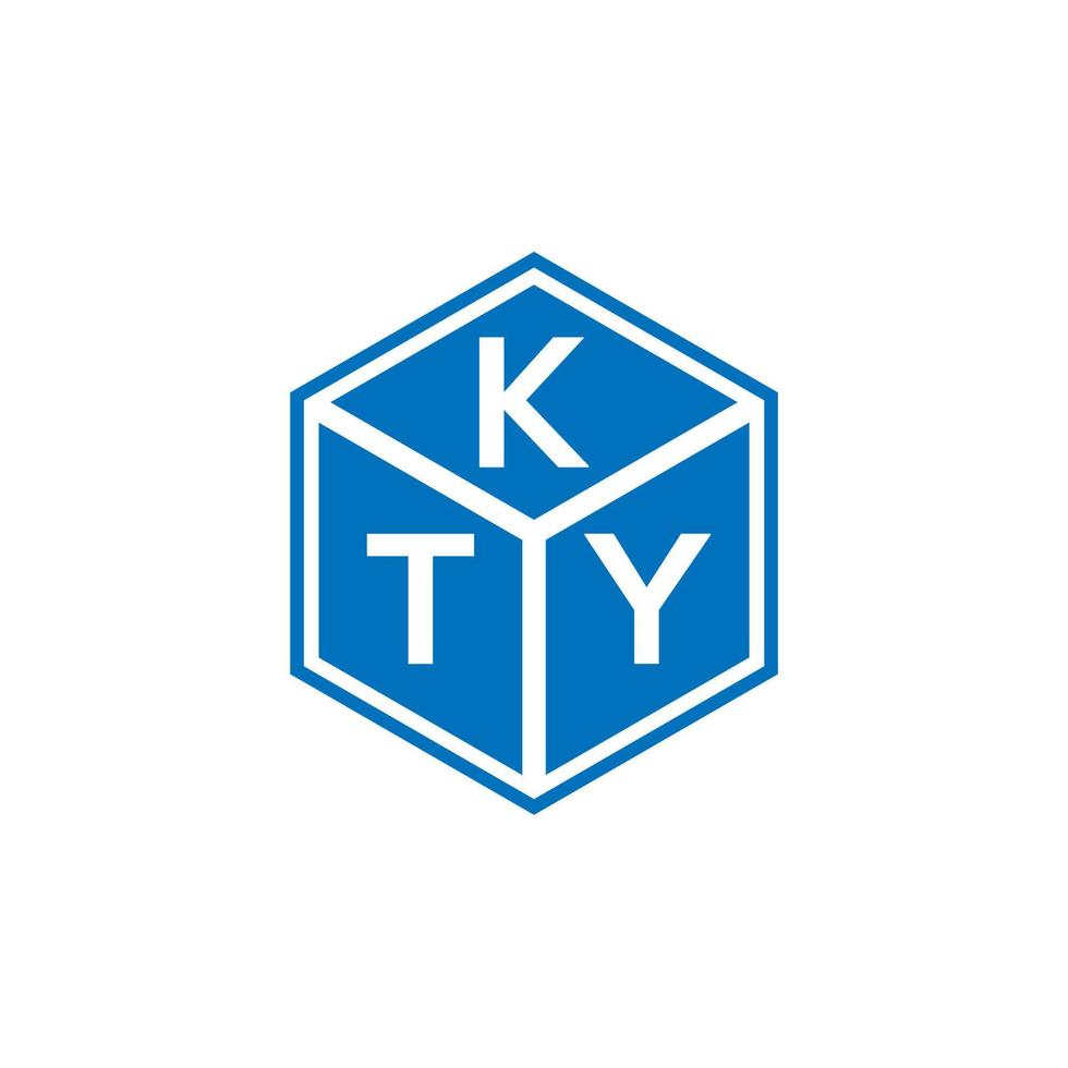 kty lettera logo design su sfondo nero. kty creative iniziali lettera logo concept. disegno della lettera kty. vettore