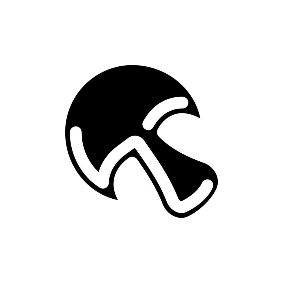 simbolo del segno di vettore isolato illustrazione dell'icona del fungo