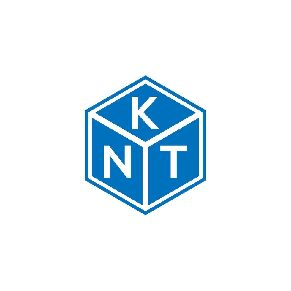 knt lettera logo design su sfondo nero. knt creative iniziali lettera logo concept. disegno della lettera knt. vettore