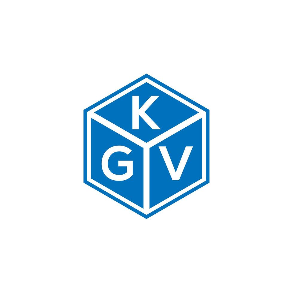 design del logo della lettera kgv su sfondo nero. kgv creative iniziali lettera logo concept. disegno della lettera kgv. vettore