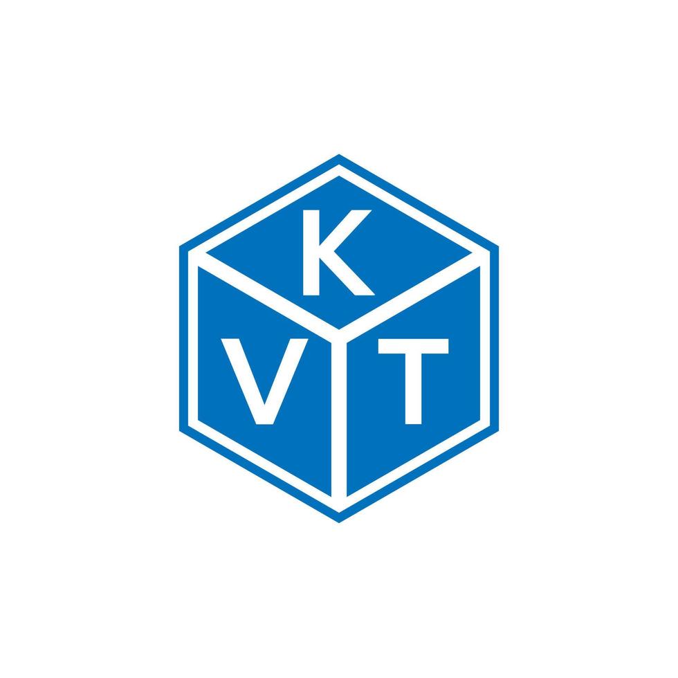 kvt lettera logo design su sfondo nero. kvt creative iniziali lettera logo concept. disegno della lettera kvt. vettore