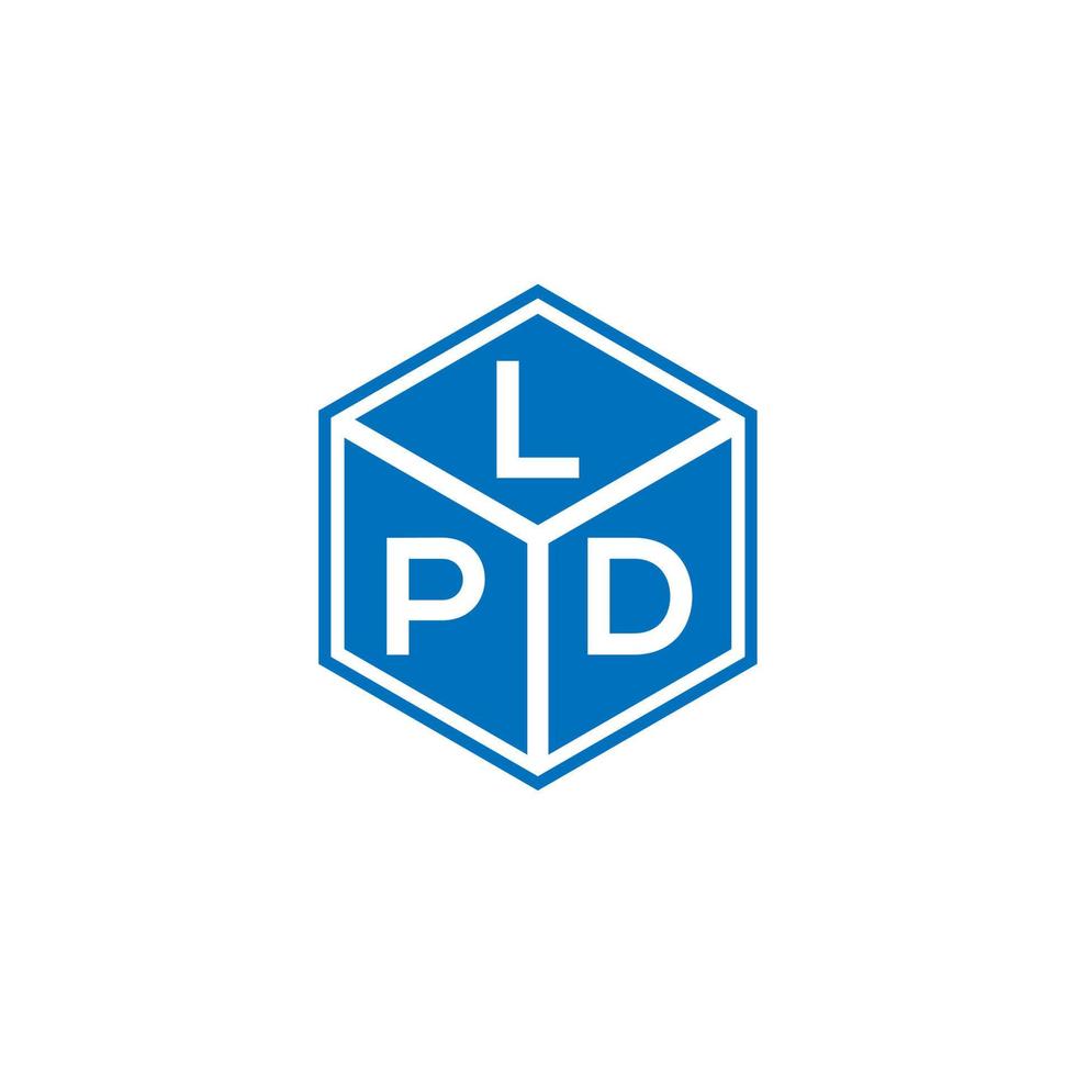 lpd lettera logo design su sfondo nero. lpd creative iniziali lettera logo concept. disegno della lettera lpd. vettore