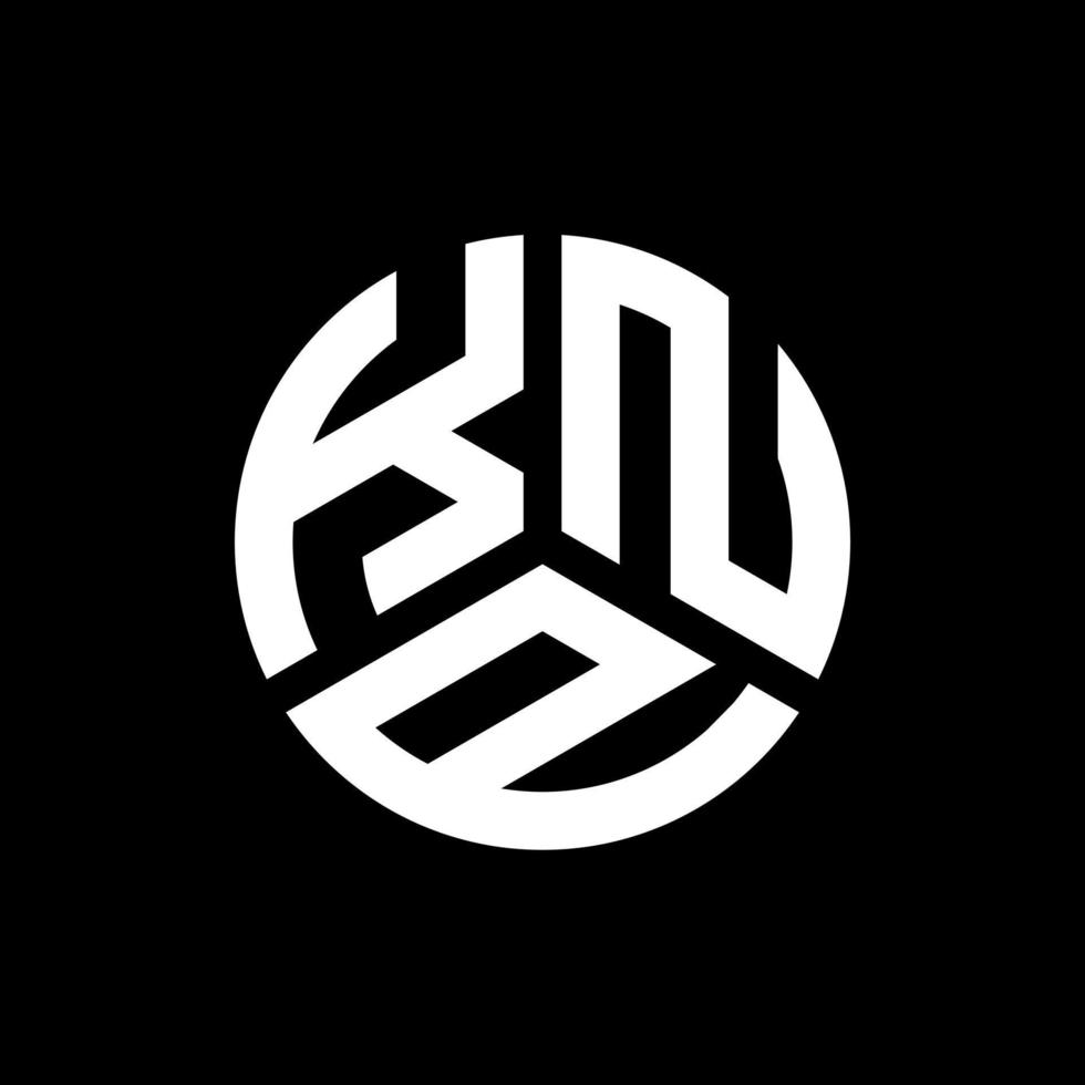 design del logo della lettera knp su sfondo nero. knp creative iniziali lettera logo concept. disegno della lettera knp. vettore