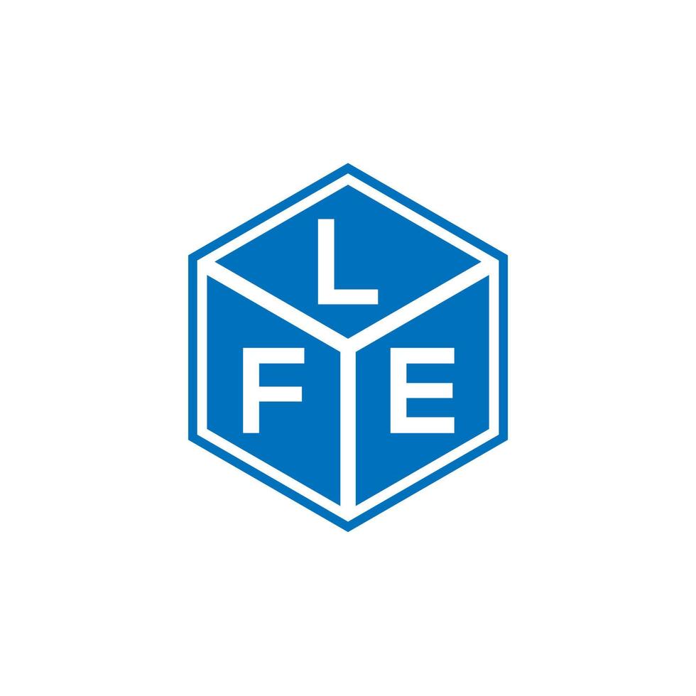 lfe lettera logo design su sfondo nero. lfe creative iniziali lettera logo concept. disegno della lettera di vita. vettore