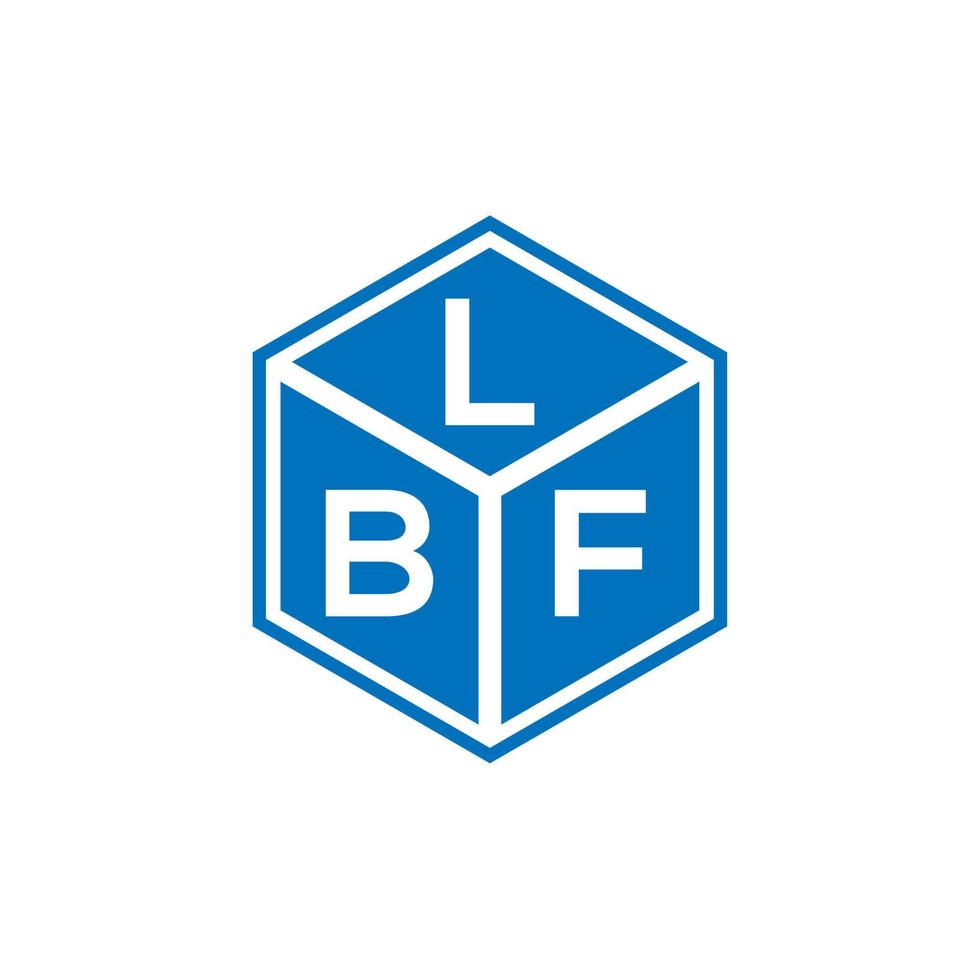 lbf lettera logo design su sfondo nero. lbf creative iniziali lettera logo concept. disegno della lettera lbf. vettore