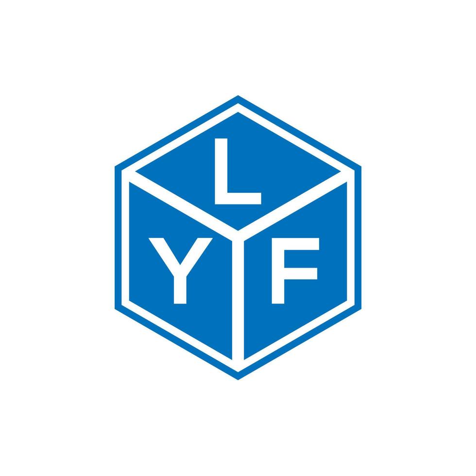 lyf lettera logo design su sfondo nero. lyf creative iniziali lettera logo concept. disegno della lettera lyf. vettore