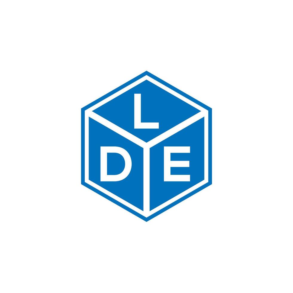 lde lettera logo design su sfondo nero. lde creative iniziali lettera logo concept. lde disegno della lettera. vettore