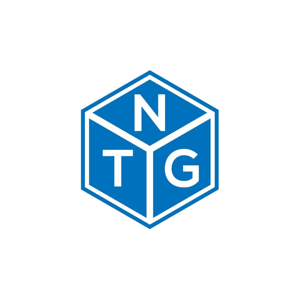 ntg lettera logo design su sfondo nero. ntg creative iniziali lettera logo concept. disegno della lettera ntg. vettore