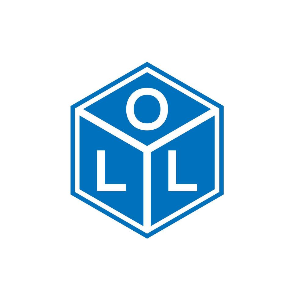 oll lettera logo design su sfondo nero. oll creative iniziali lettera logo concept. disegno di tutte le lettere. vettore