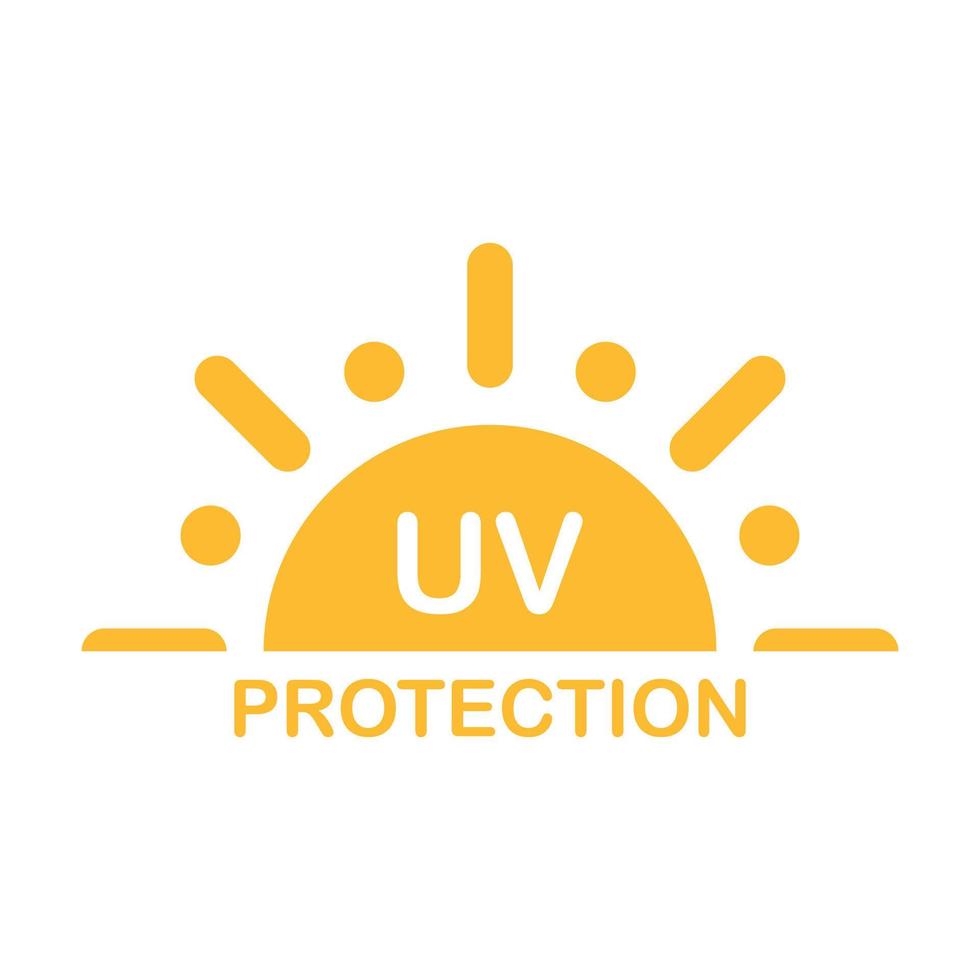 icona di protezione dalle radiazioni uv simbolo della luce solare ultravioletta per la progettazione grafica, logo, sito Web, social media, app mobile, illustrazione dell'interfaccia utente. vettore