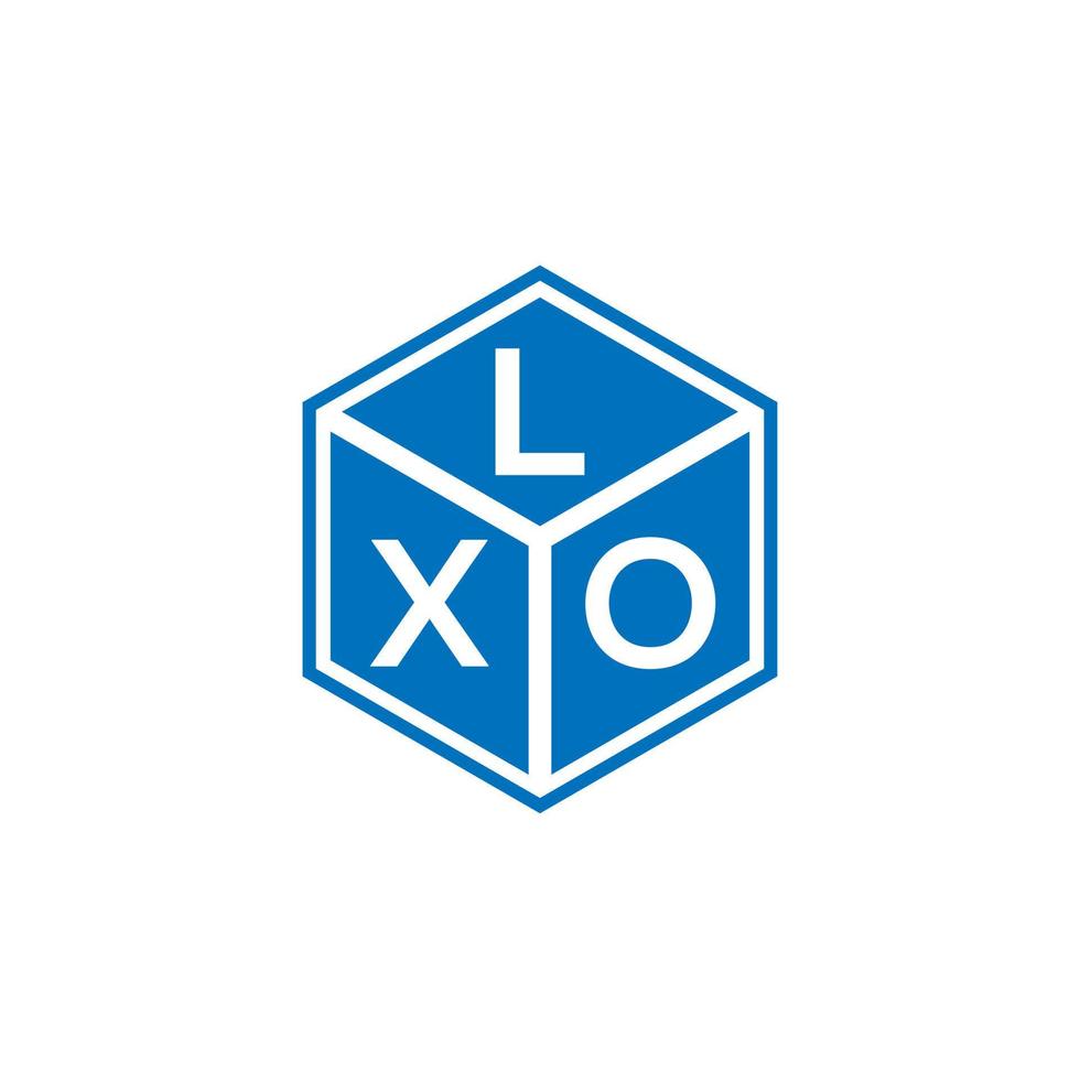 disegno del logo della lettera lxo su sfondo nero. lxo creative iniziali lettera logo concept. disegno della lettera lxo. vettore