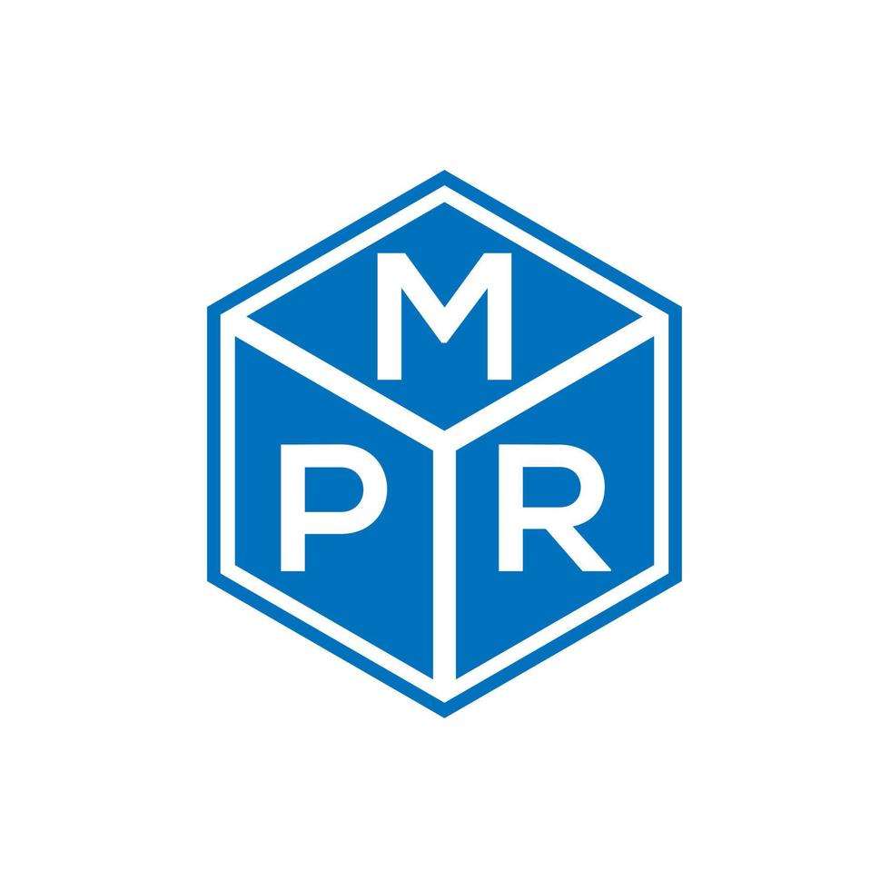 mpr lettera logo design su sfondo nero. mpr creative iniziali lettera logo concept. disegno della lettera mpr. vettore