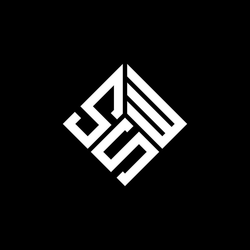 sws lettera logo design su sfondo nero. sws creative iniziali lettera logo concept. design della lettera sw. vettore