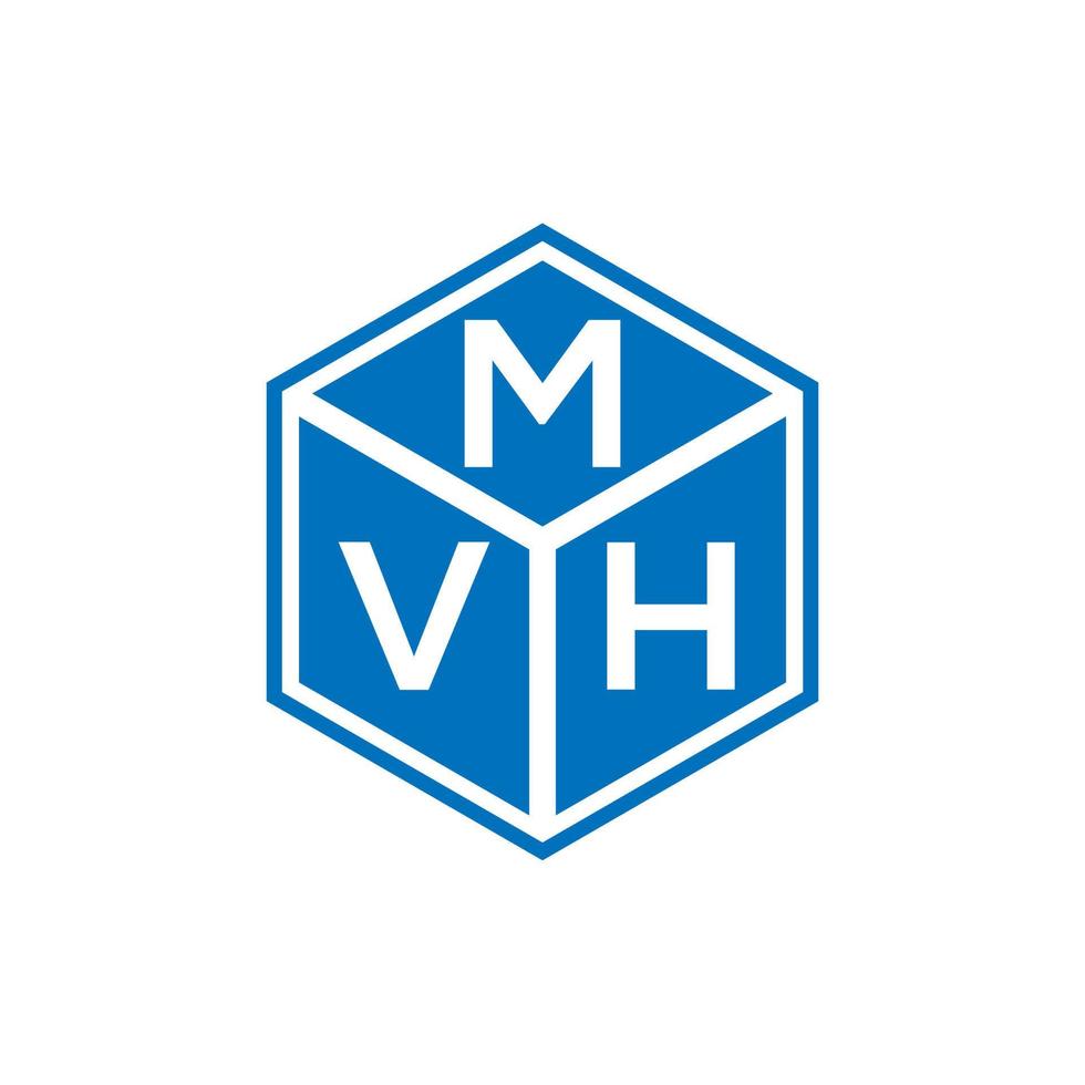 mvh lettera logo design su sfondo nero. mvh creative iniziali lettera logo concept. disegno della lettera mvh. vettore