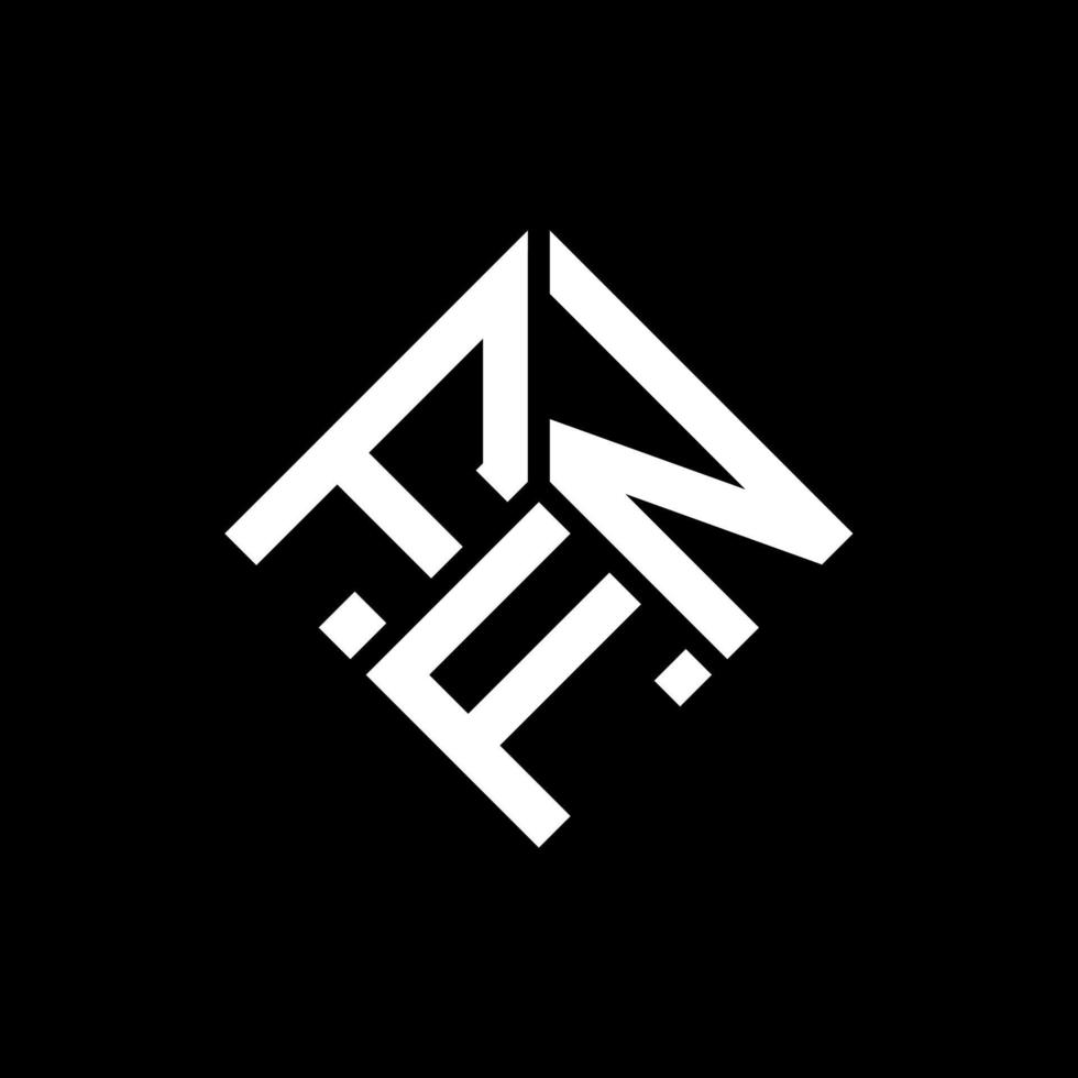 fnf lettera logo design su sfondo nero. fnf creative iniziali lettera logo concept. disegno della lettera fnf. vettore