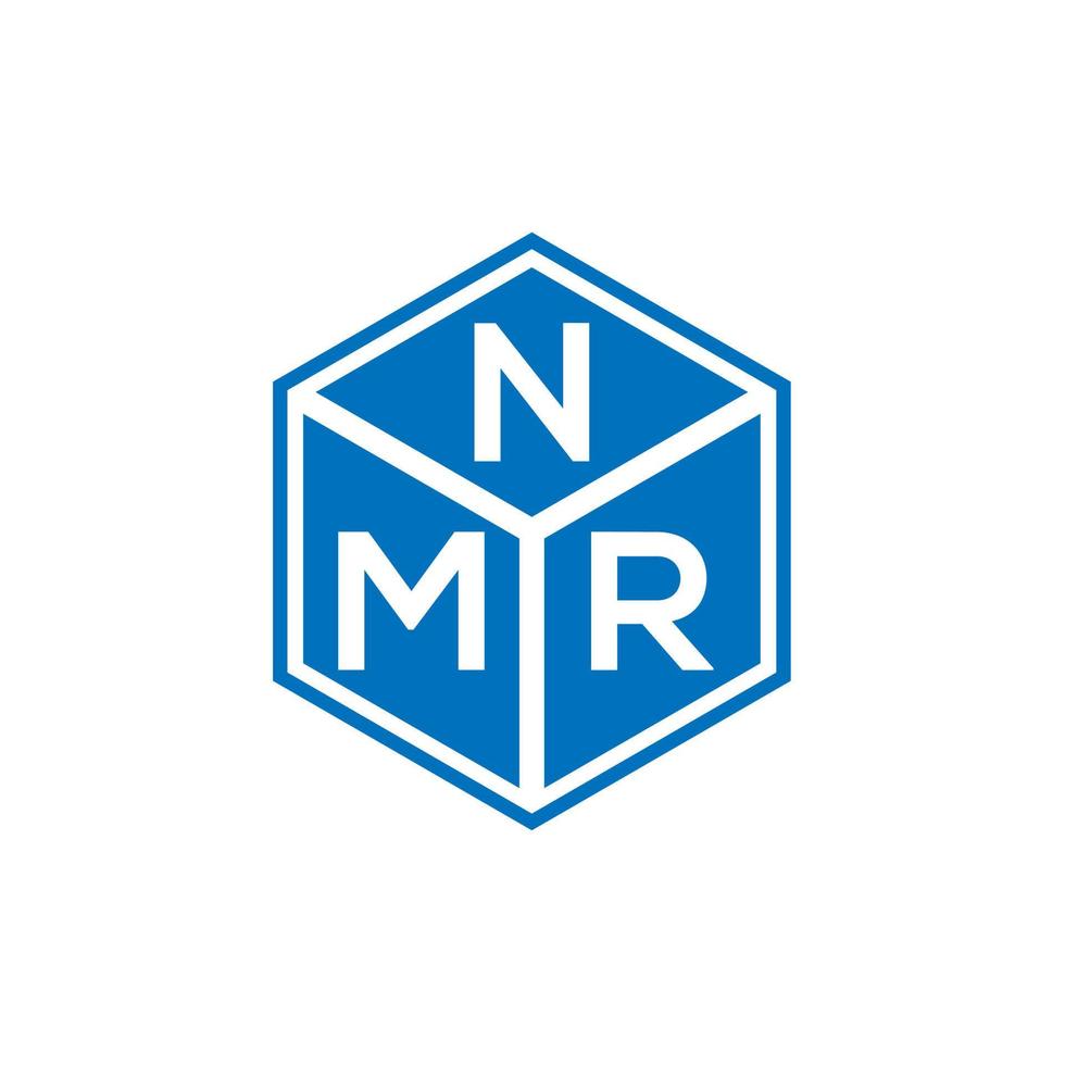 nmr lettera logo design su sfondo nero. nmr creative iniziali lettera logo concept. disegno della lettera nmr. vettore
