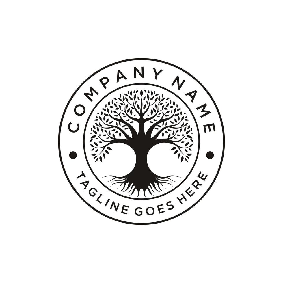 albero genealogico della vita logo design vector