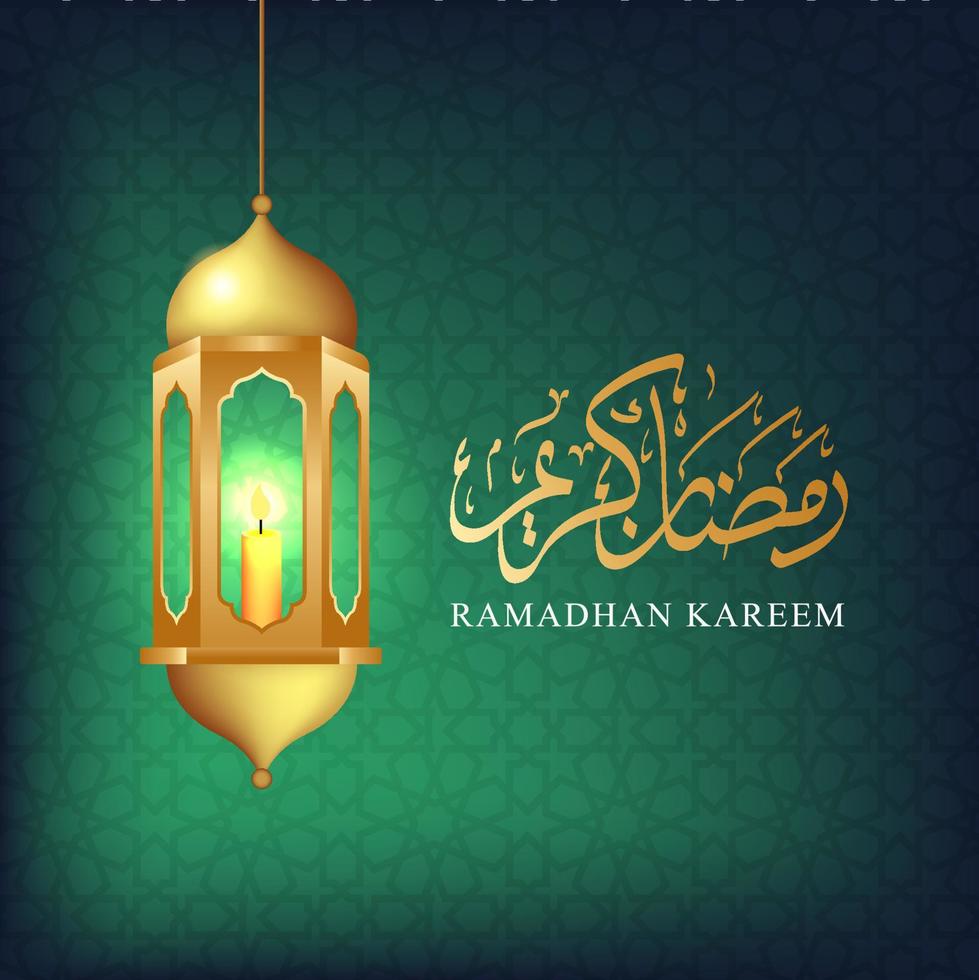 elemento realistico del ramadan kareem vettore