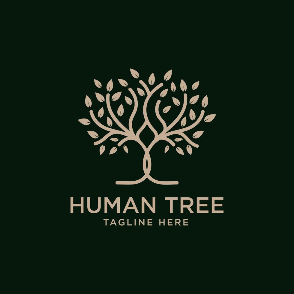 vettore di progettazione del logo dell'acero baniano della quercia dell'albero dorato