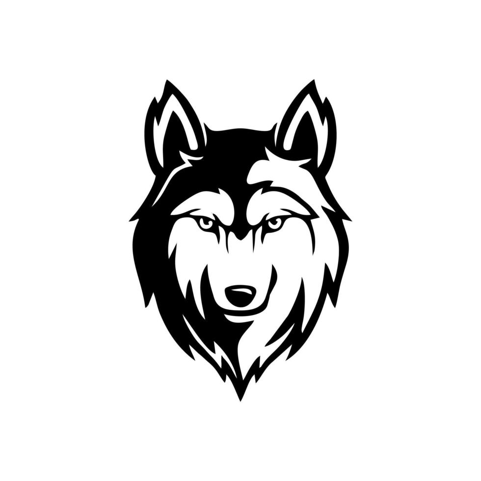 lupo. un'illustrazione del logo del lupo in stile moderno vettore