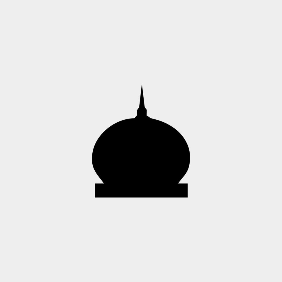 sagoma della moschea. elementi di design della moschea vettore