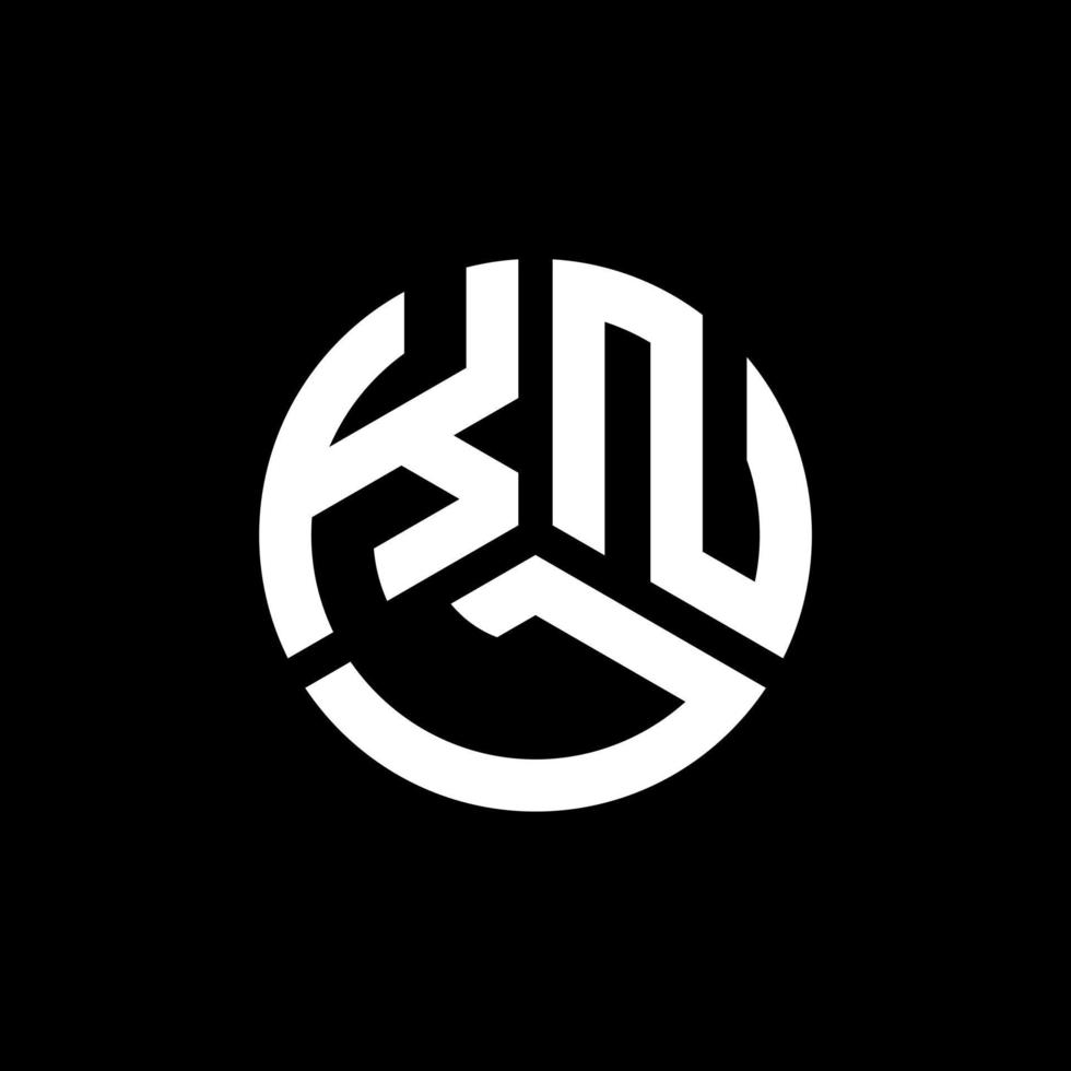 knl lettera logo design su sfondo nero. knl creative iniziali lettera logo concept. disegno della lettera knl. vettore