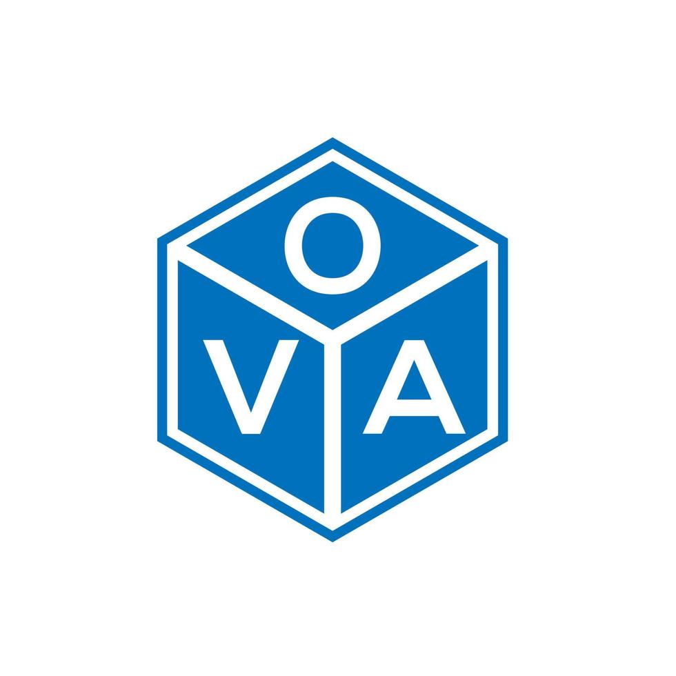 design del logo della lettera di ova su sfondo nero. ova creative iniziali lettera logo concept. disegno della lettera di ovuli. vettore