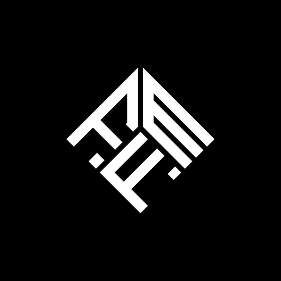 design del logo della lettera fmf su sfondo nero. fmf creative iniziali lettera logo concept. disegno della lettera fmf. vettore