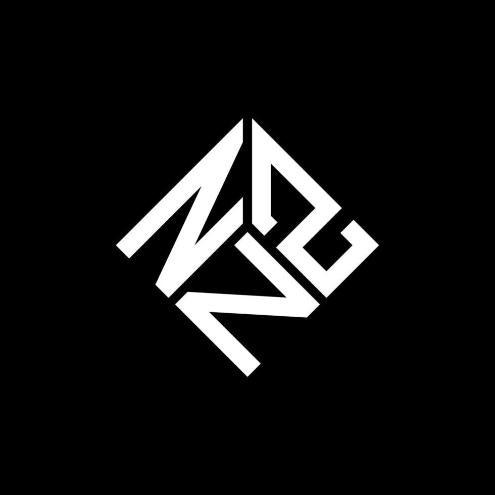 nzn lettera logo design su sfondo nero. nzn creative iniziali lettera logo concept. design della lettera nzn. vettore