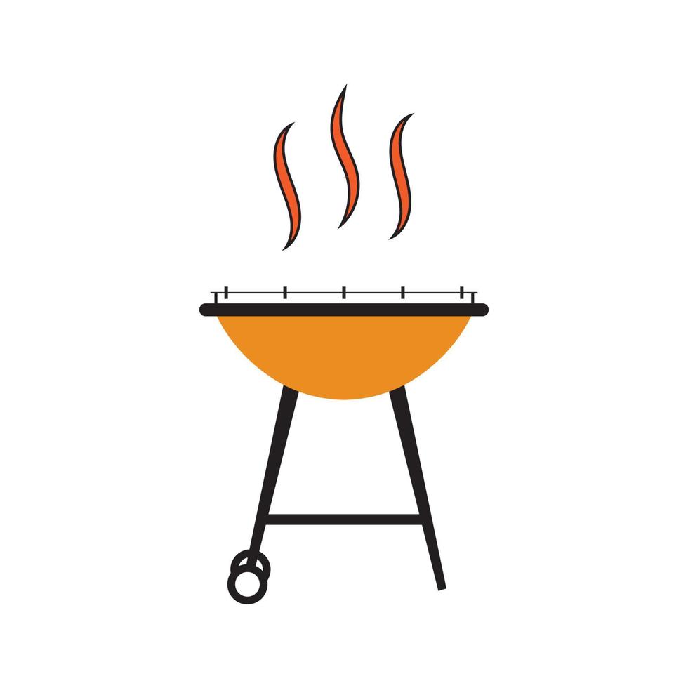 illustrazione vettoriale dell'icona del barbecue