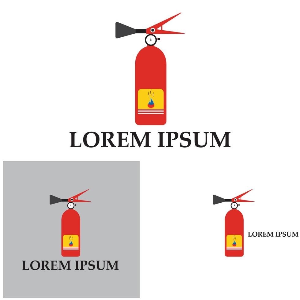 icona dell'estintore, dispositivi di protezione, segnale di emergenza, simbolo di sicurezza vettore