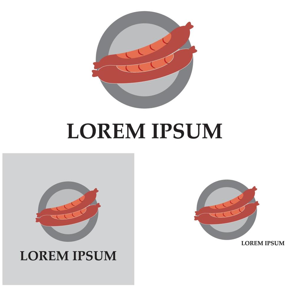 salsiccia icona illustrazione sfondo vettoriale