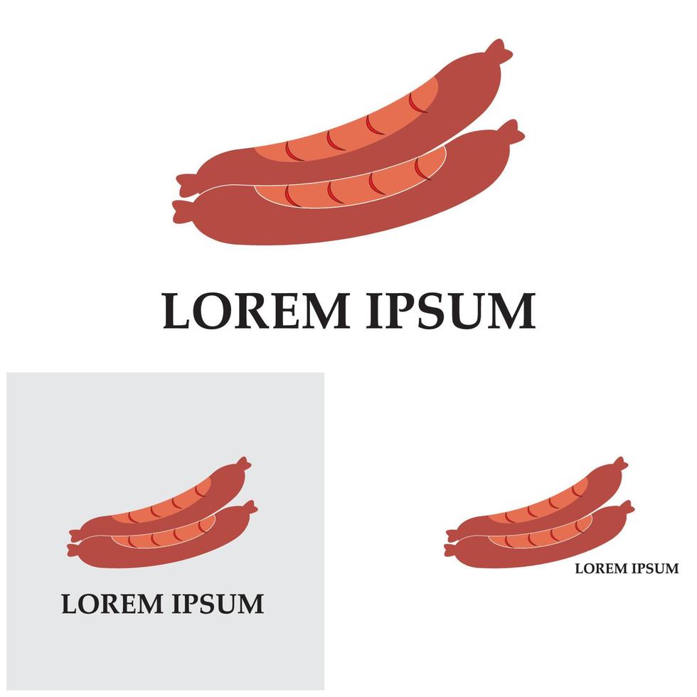 salsiccia icona illustrazione sfondo vettoriale