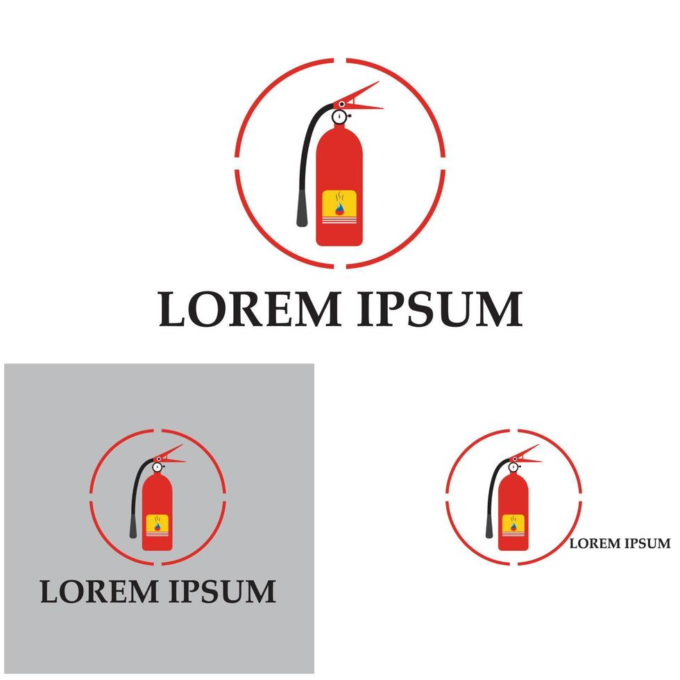 icona dell'estintore, dispositivi di protezione, segnale di emergenza, simbolo di sicurezza vettore
