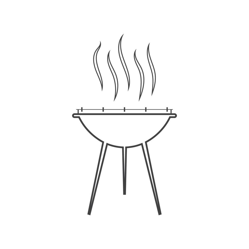 illustrazione vettoriale dell'icona del barbecue