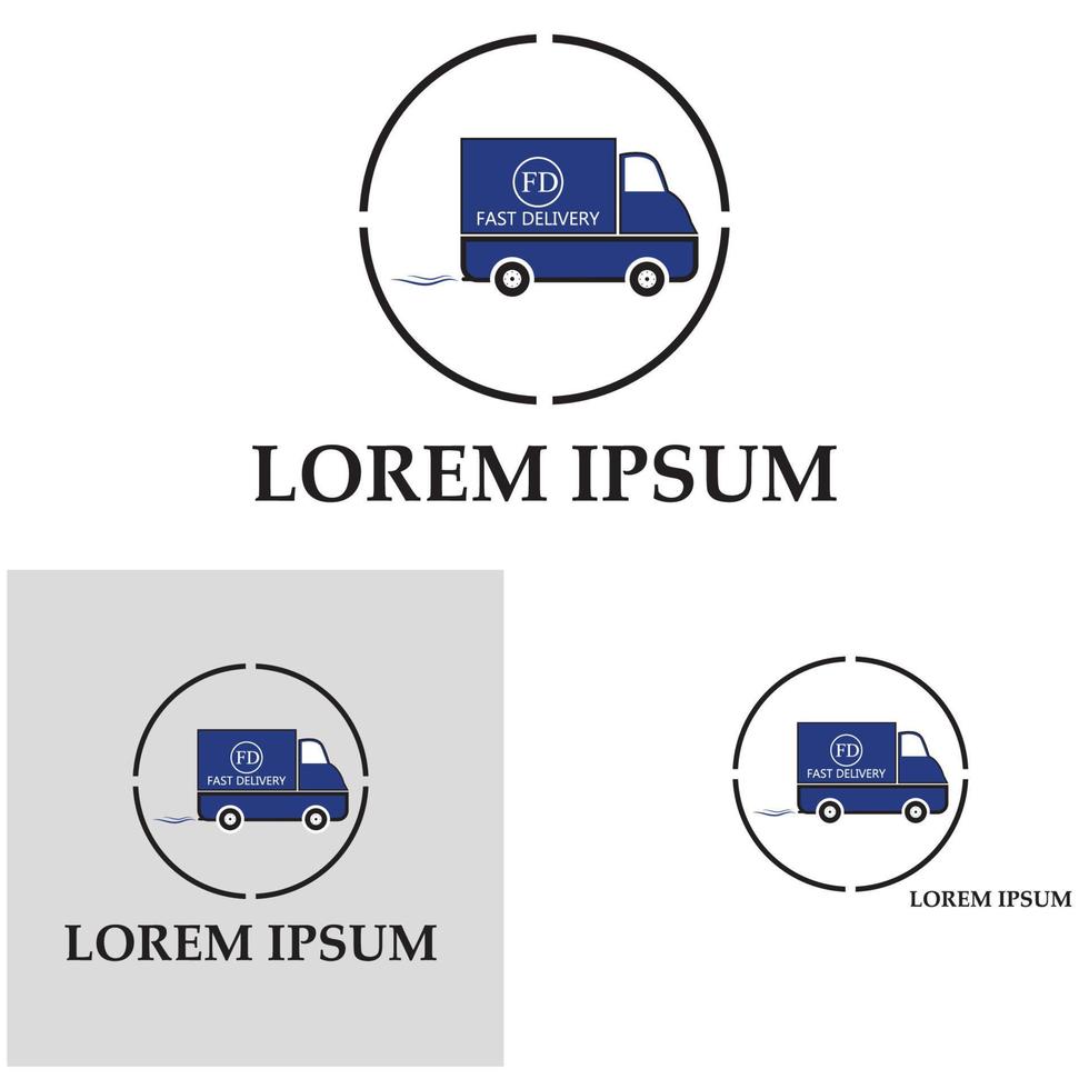 illustrazione vettoriale dell'icona del camion di consegna veloce