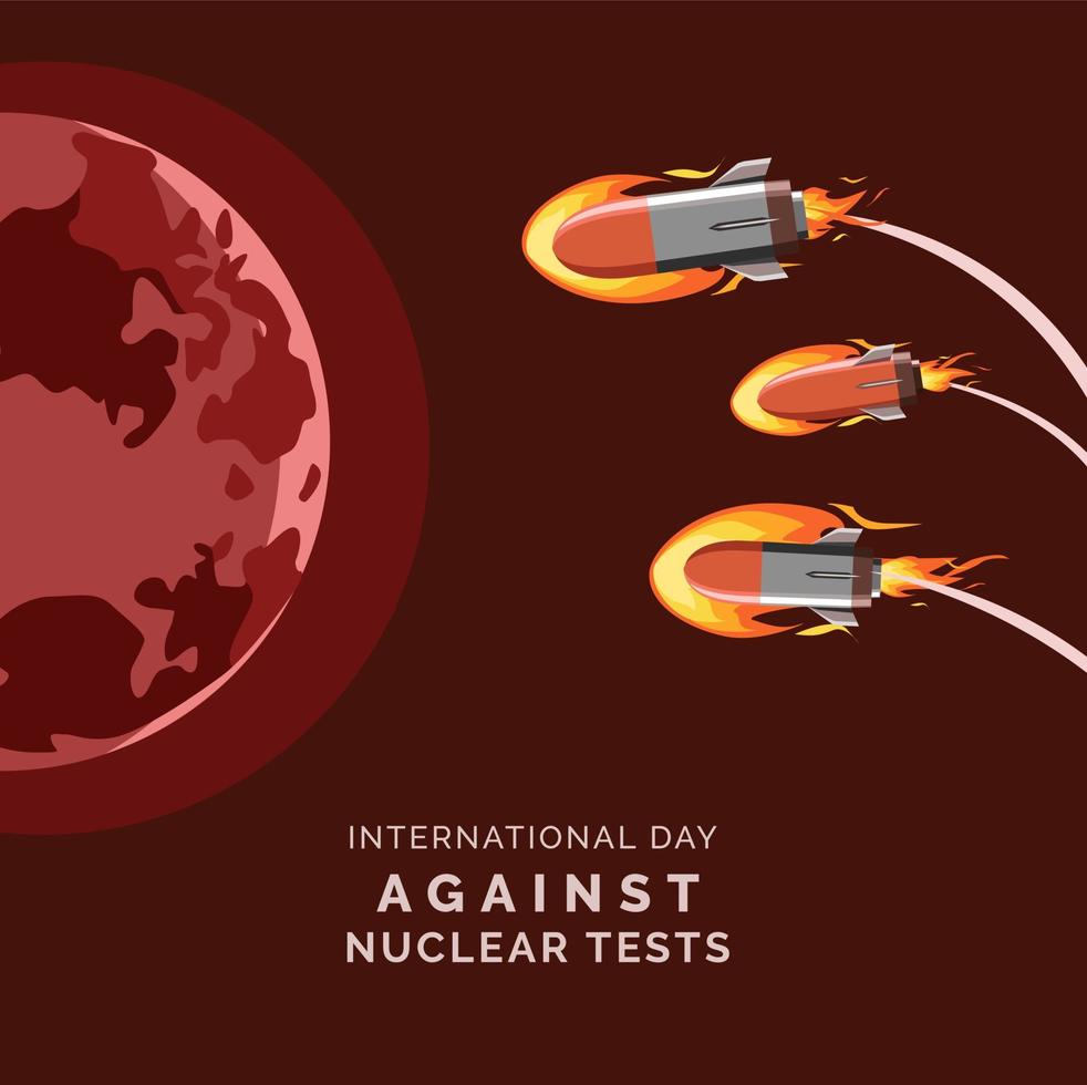 giornata internazionale contro i test nucleari vettore