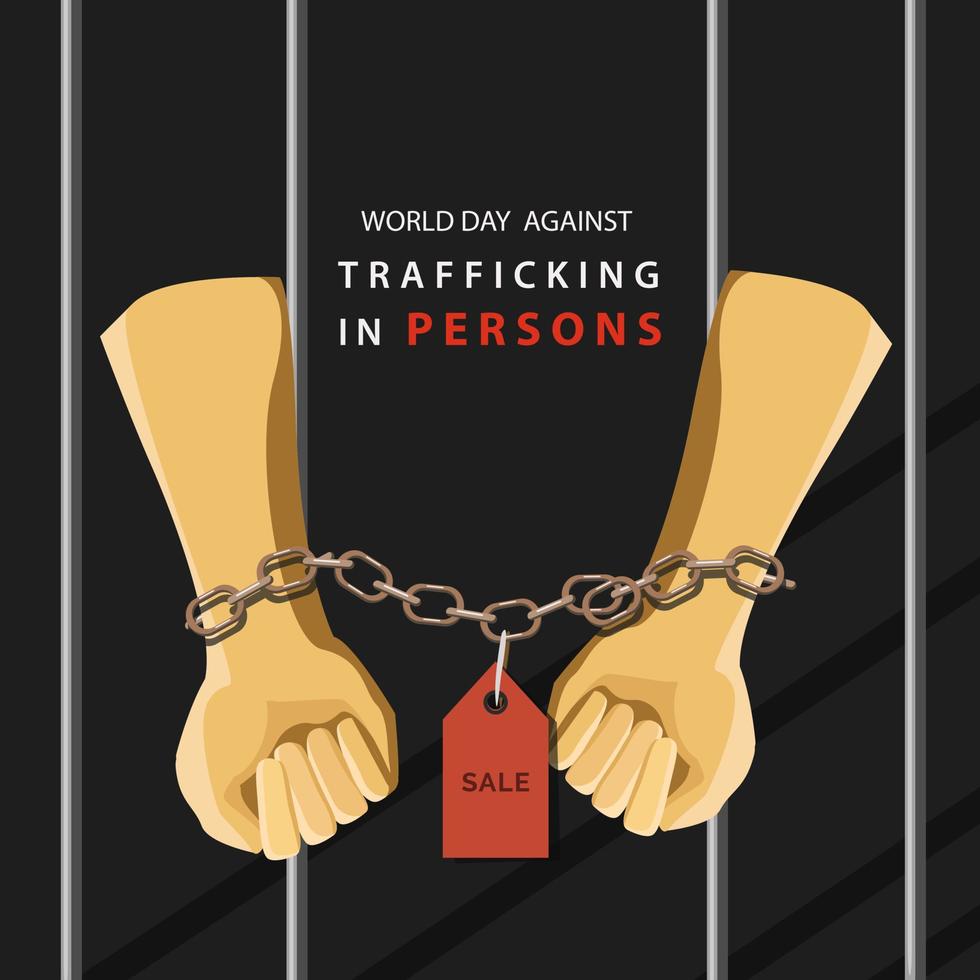 giornata mondiale contro la tratta di esseri umani vettore