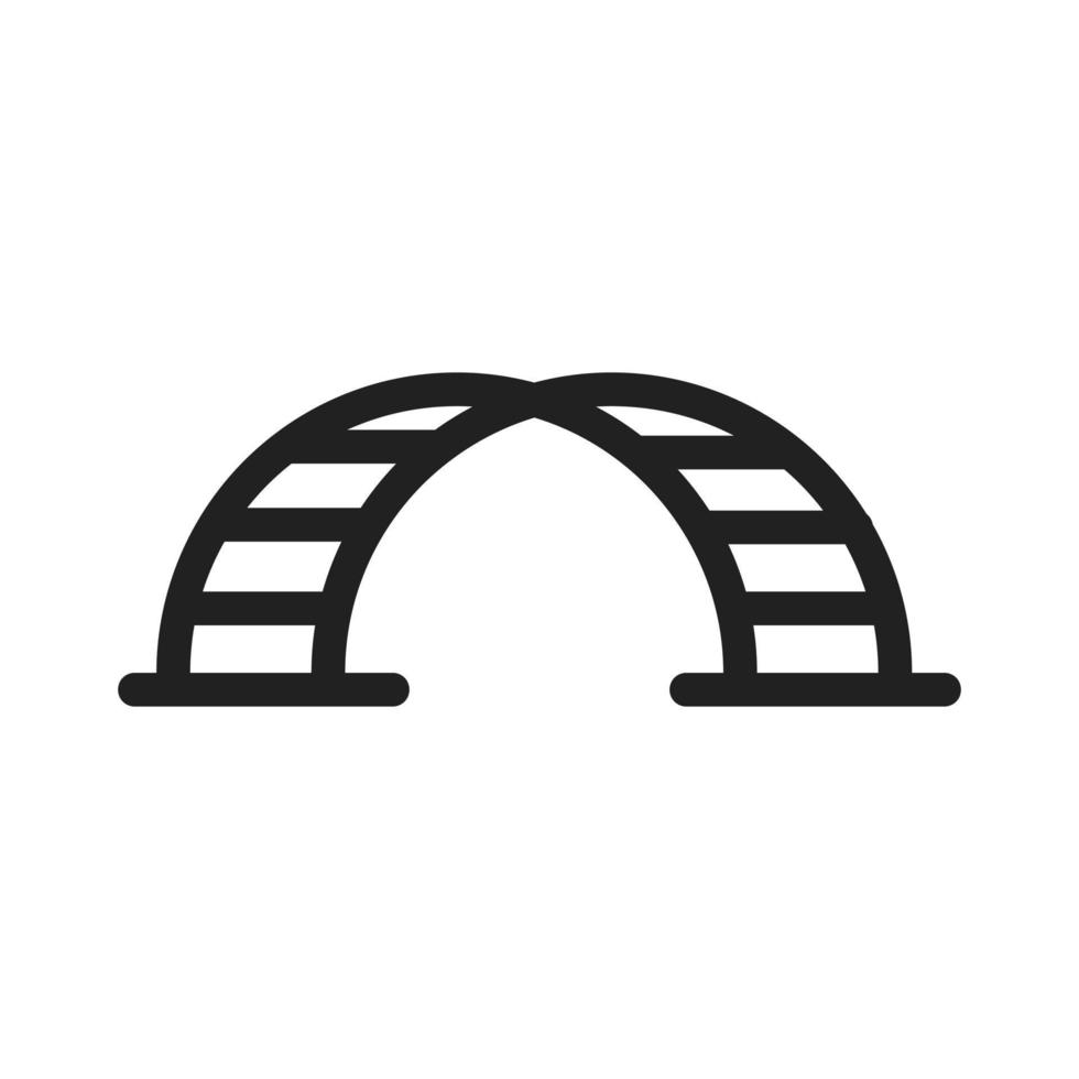 icona della linea della barra della scimmia semicircolare vettore