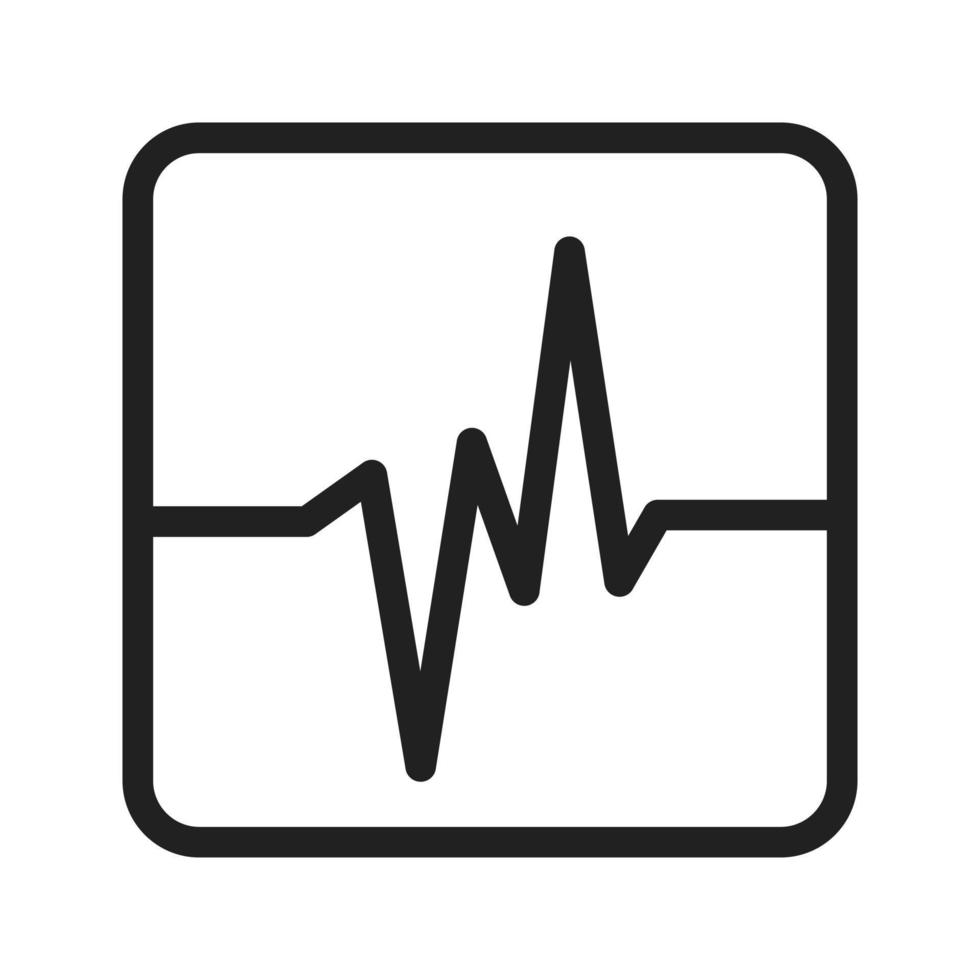 icona della linea di lettura del terremoto vettore