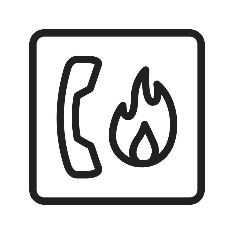 icona della linea di emergenza antincendio vettore