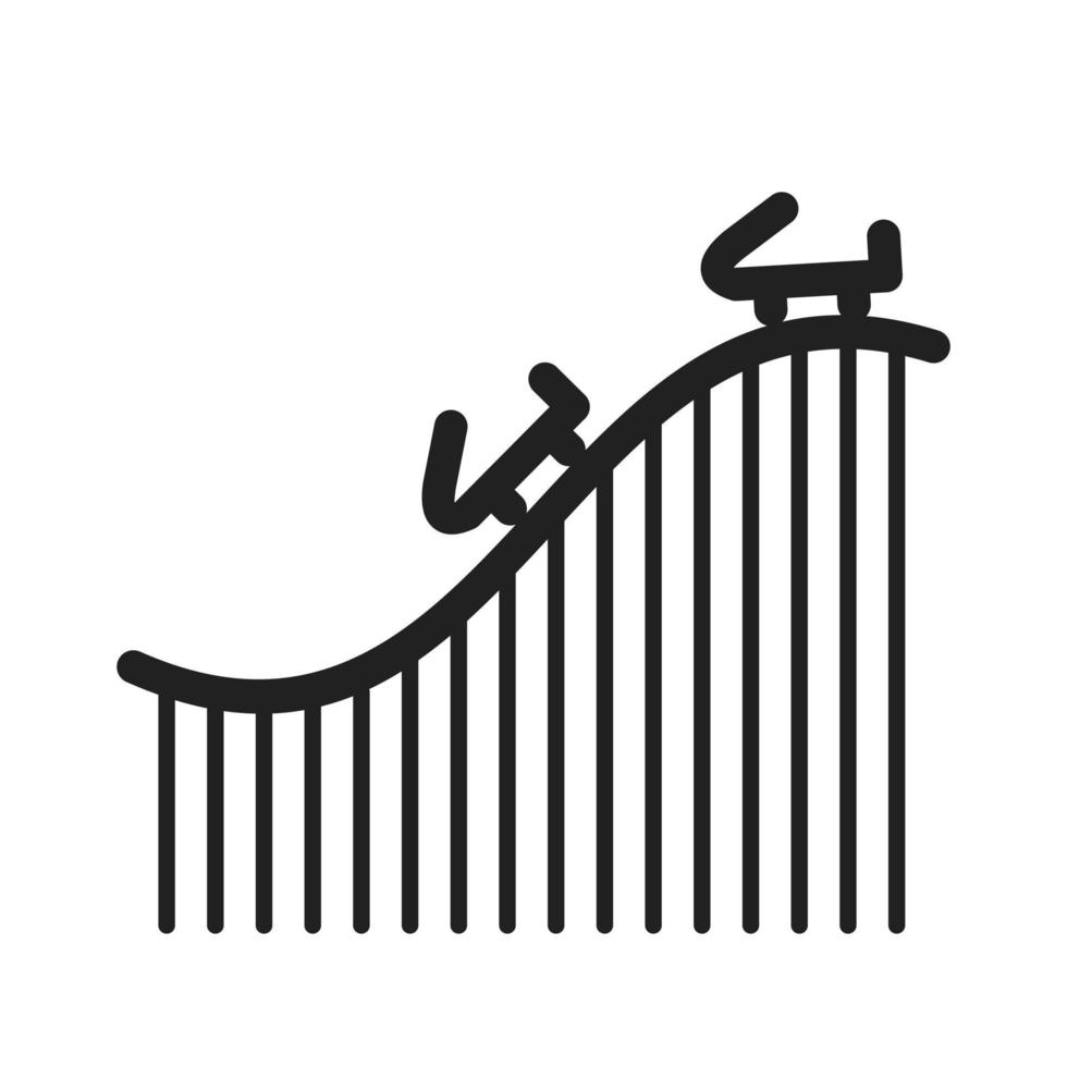 icona delle montagne russe vettore